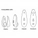 Змінні насадки на Womanizer Premium, Eco, Classic, Liberty, Starlet 2, червоний, розмір L