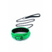 Ошейник с поводком NS Novelties ELECTRA COLLAR & LEASH GREEN