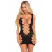 Платье VERTICAL HOLD OPEN MINI DRESS BLACK, OS