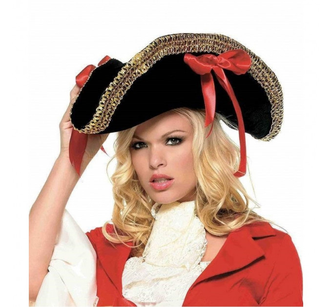 Піратський капелюх Pirate Hat with Gold Trim від Leg Avenue, чорний
