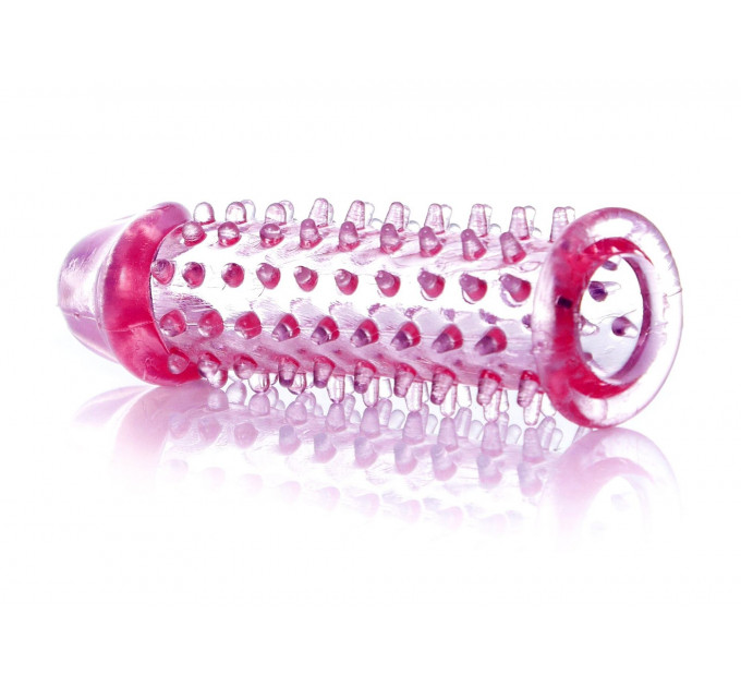 Рельєфна насадка Stymulator-Penis Sleeve PINK