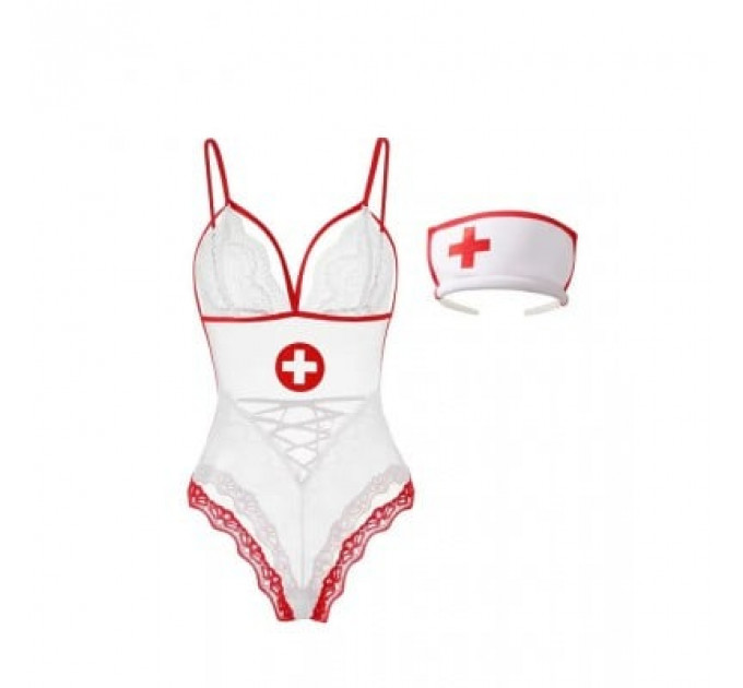 Соблазнительный костюм медсестры S/M Sunspice, белый, 2 предмета