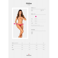 Стринги кружевные Chilisa с открытым доступом, красный, XS/S