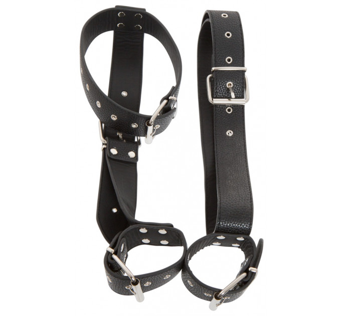 Система фиксации Bad Kitty Neck and Hand Restraints, черного цвета