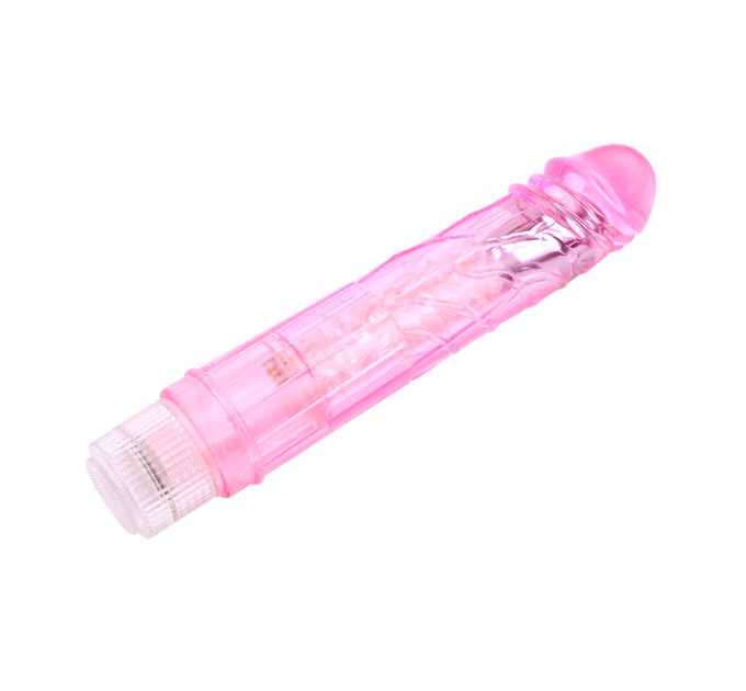 Вибратор прозрачный Chisa Crystal Jellie на батарейках, розовый