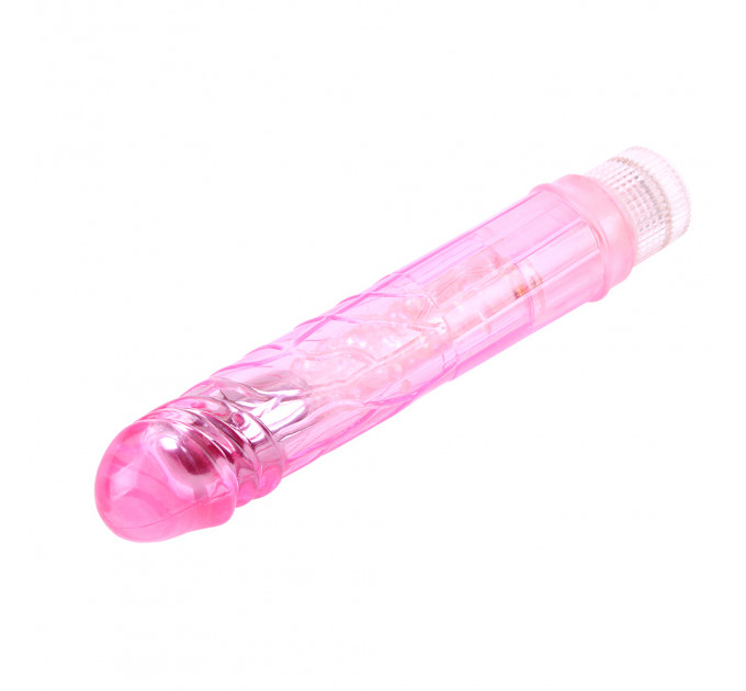 Вибратор прозрачный Chisa Crystal Jellie на батарейках, розовый