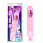 Вибратор прозрачный Chisa Crystal Jellie на батарейках, розовый