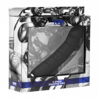 Вібратор великого розміру Tom of Finland з ребристим стволом, чорний