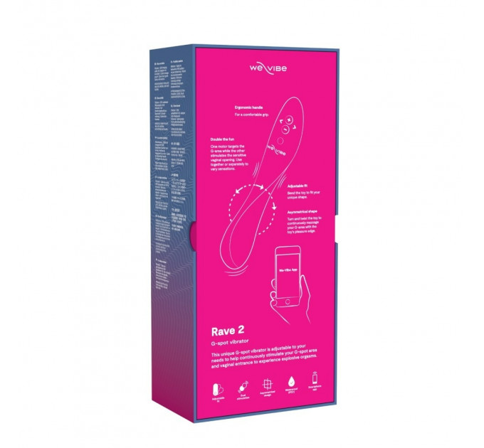 Вибратор для точки G Rave 2 We-Vibe, силиконовый, розовый, 19.3 х 3 см