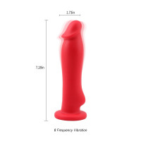 Вібратор на присосці Chisa DiDi Real Burst Vibrator червоний
