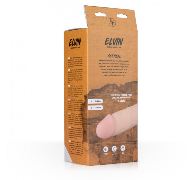 Вибратор на присоске с пультом управления Elvin Realistische Vibrator 27.50 cm