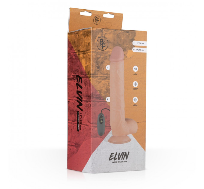Вибратор на присоске с пультом управления Elvin Realistische Vibrator 27.50 cm