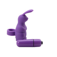 Вібромасажер у вигляді кролика на палець Chisa Mis Sweet Sweeiie Rabbit, фіолетовий
