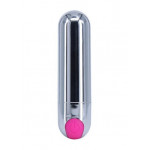 Вибропуля Strong Bullet Vibrator Silver/Pink USB 10 режимов вибрации