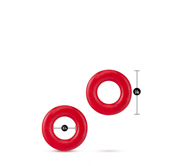 Набір ерекційних кілець STAY HARD Donut RINGS RED