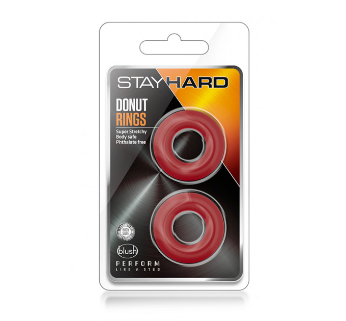 Набір ерекційних кілець STAY HARD Donut RINGS RED