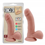 Фаллоимитатор на присоске с мошонкой Chisa T-skin ReaL Fornicator, телесный