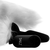 Анальна пробка Vibrating Anal Plug With Fox Tail з хвостом, М
