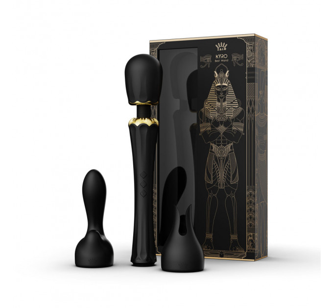 Вибратор микрофон с насадками Zalo Kyro Wand Obsidian Black
