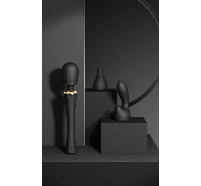 Вибратор микрофон с насадками Zalo Kyro Wand Obsidian Black