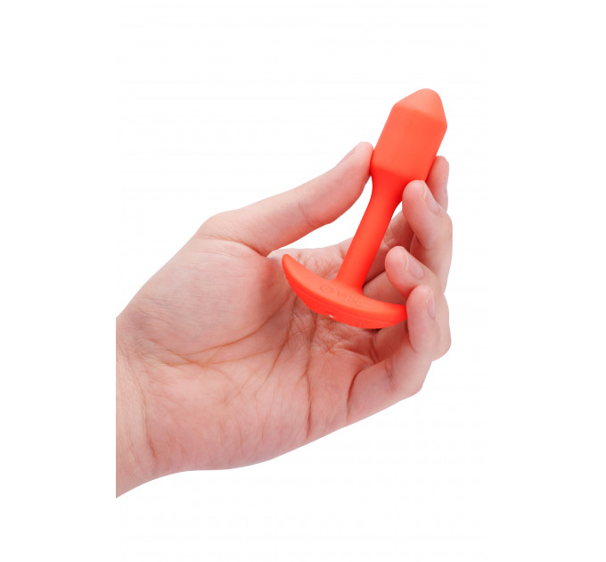 Анальна пробка с вибрацией размер S B-Vibe Vibrating Snug Plug 1, оранжевая