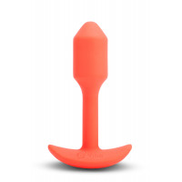 Анальна пробка с вибрацией размер S B-Vibe Vibrating Snug Plug 1, оранжевая