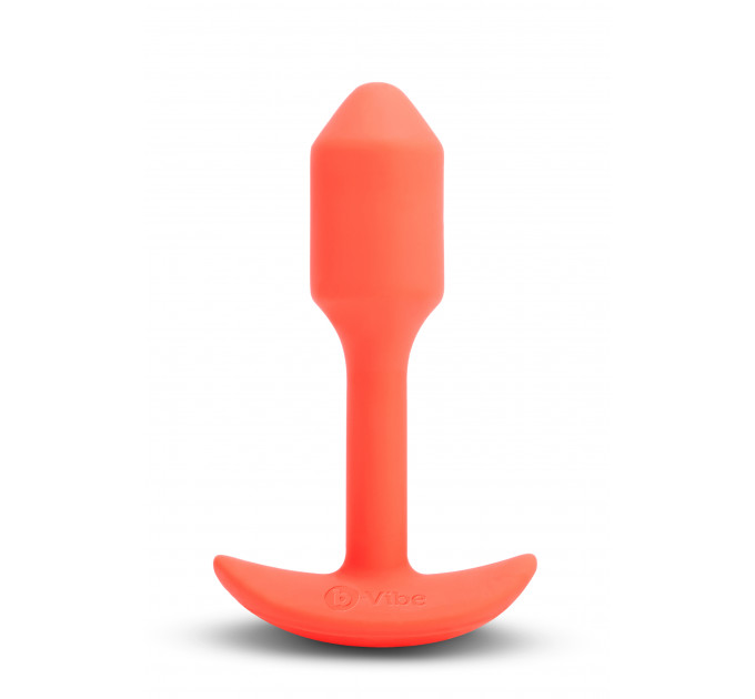 Анальна пробка с вибрацией размер S B-Vibe Vibrating Snug Plug 1, оранжевая