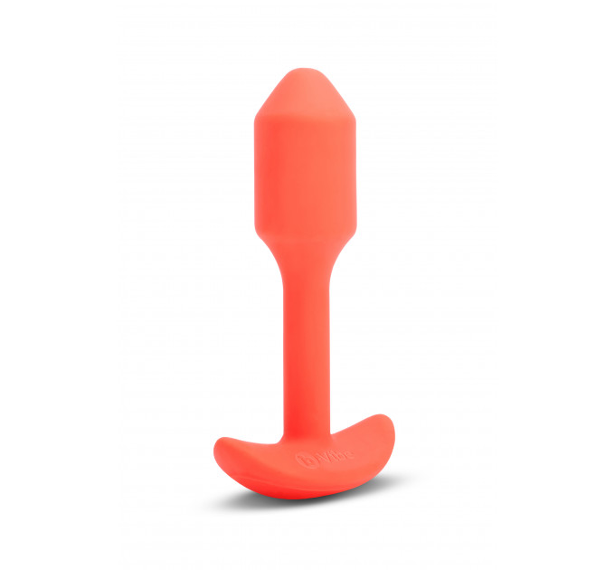 Анальна пробка с вибрацией размер S B-Vibe Vibrating Snug Plug 1, оранжевая