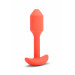 Анальна пробка с вибрацией размер S B-Vibe Vibrating Snug Plug 1, оранжевая