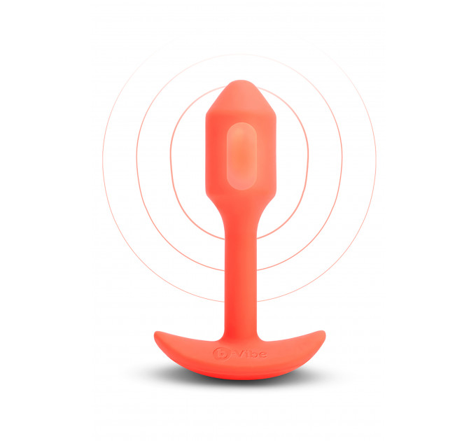 Анальна пробка с вибрацией размер S B-Vibe Vibrating Snug Plug 1, оранжевая