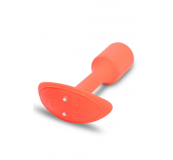 Анальна пробка с вибрацией размер S B-Vibe Vibrating Snug Plug 1, оранжевая