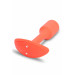 Анальна пробка с вибрацией размер S B-Vibe Vibrating Snug Plug 1, оранжевая