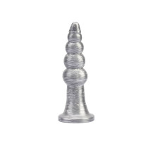 Анальная пробка рельефная Chisa Dark Muscle 16.5 х 4.2 см Silver, размер L