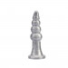 Анальна пробка рельєфна Chisa Dark Muscle 16.5 х 4.2 см Silver, розмір L