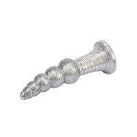 Анальная пробка рельефная Chisa Dark Muscle 16.5 х 4.2 см Silver, размер L