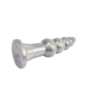 Анальная пробка рельефная Chisa Dark Muscle 16.5 х 4.2 см Silver, размер L