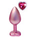 Анальна пробка рожева Dream Toys Gleaming Love з декоративним каменем, М