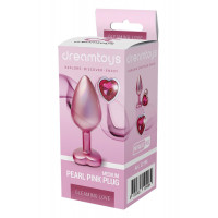 Анальная пробка розовая Dream Toys Gleaming Love с декоративным камнем, М