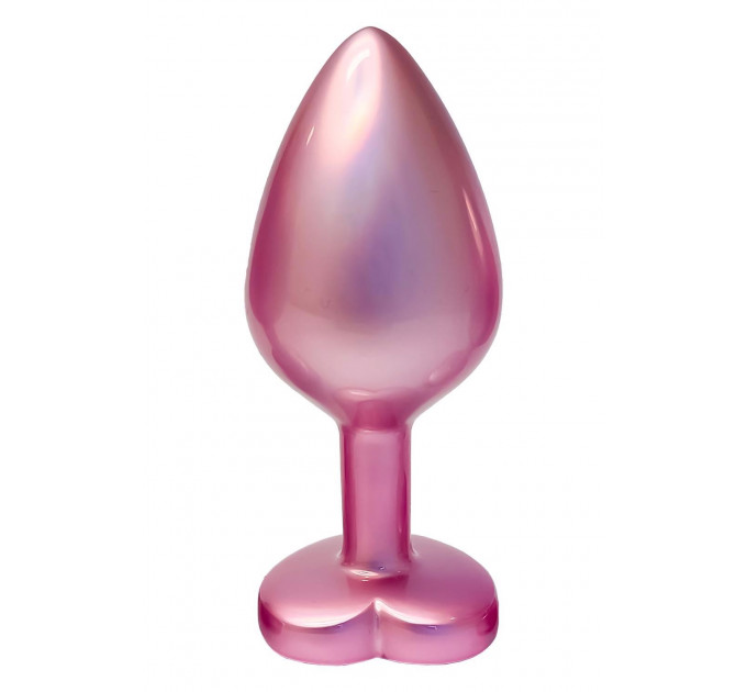 Анальна пробка рожева Dream Toys Gleaming Love з декоративним каменем, М