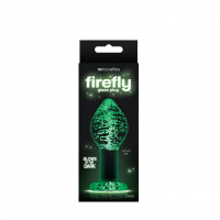 Анальная пробка стеклянная светящаяся NS Novelties FIREFLY GLASS PLUG LARGE CLEAR