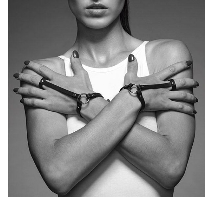 Браслети на зап'ястя та палець MAZE Bijoux Indiscrets чорні, OS