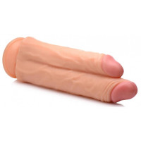 Двойной фаллоимитатор реалистичный Master Cock, бежевый