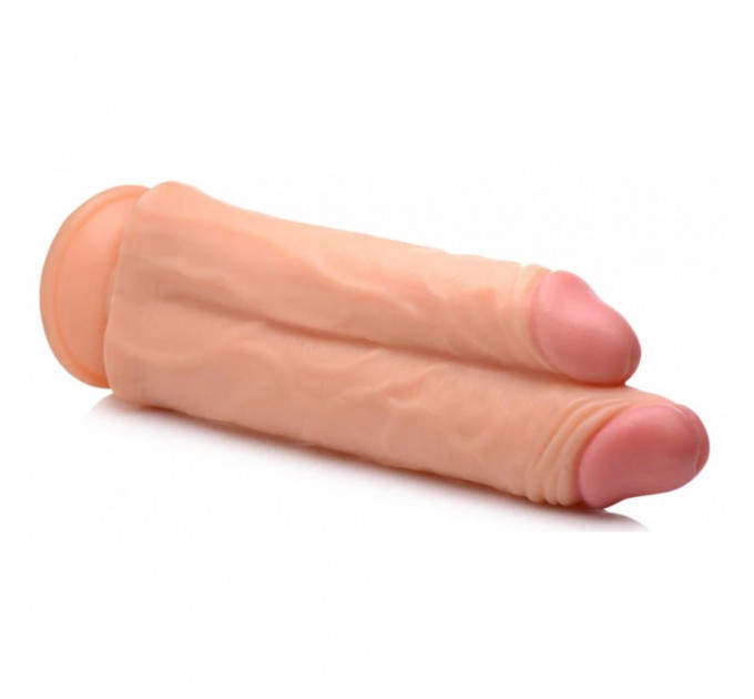 Двойной фаллоимитатор реалистичный Master Cock, бежевый