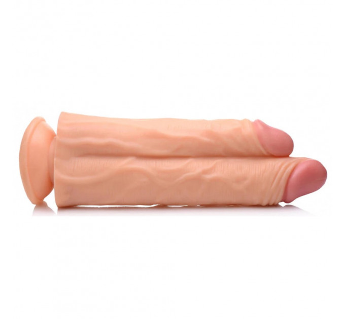 Двойной фаллоимитатор реалистичный Master Cock, бежевый