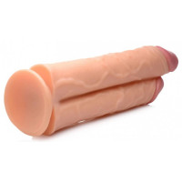 Двойной фаллоимитатор реалистичный Master Cock, бежевый
