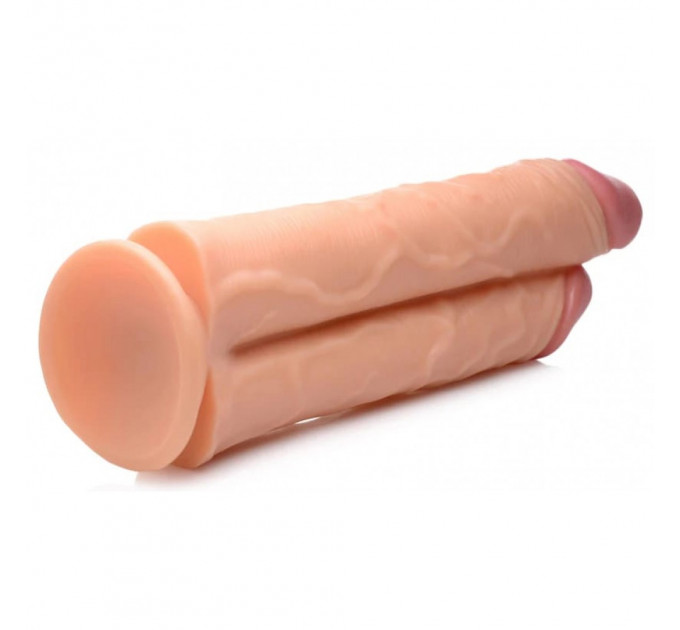 Двойной фаллоимитатор реалистичный Master Cock, бежевый