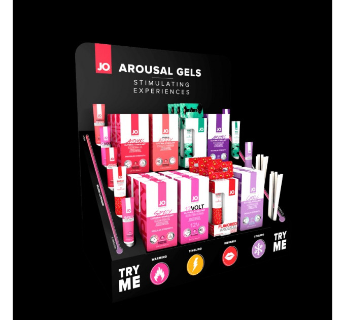 Дисплей с возбуждающими гелями и тестерами System JO - Arousal Gel Display