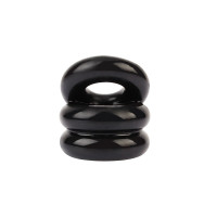 Ерекційне кільце на пеніс та мошонку Chisa GK Power Dual Pleasure+ Ring, чорний