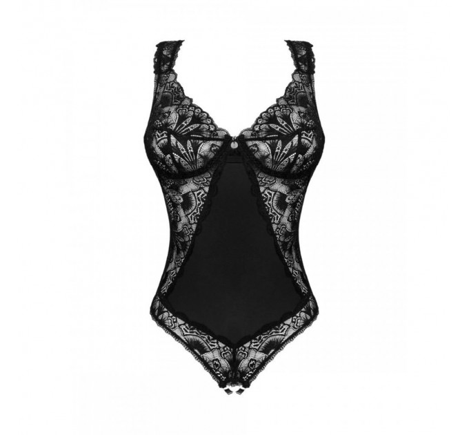 Эротическое кружевное боди с интимным верезом Donna Dream Obsessive M/L