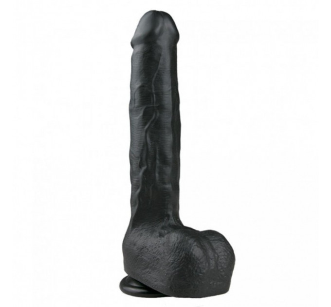 Фаллоимитатор Гигант EASYTOYS REALISTIC DILDO BLACK 29.5 CM